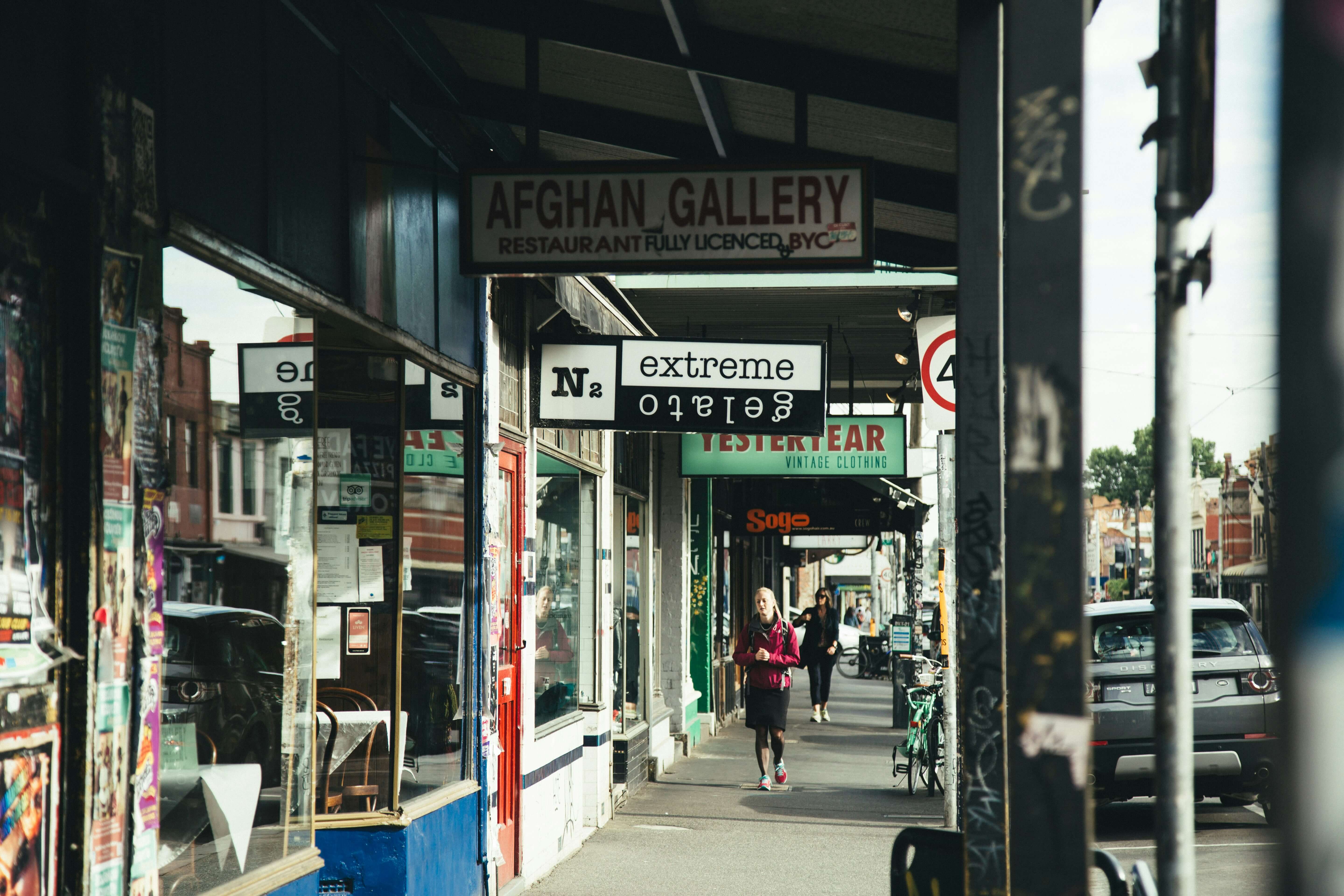 A shot of Cuba Street, a famous street in Wellington